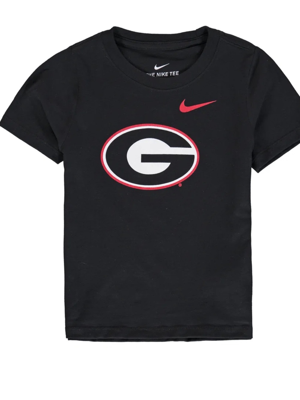 Nike Black Kids' Georgia Bulldogs Short-Sleeve Tee with Red & White Logo
